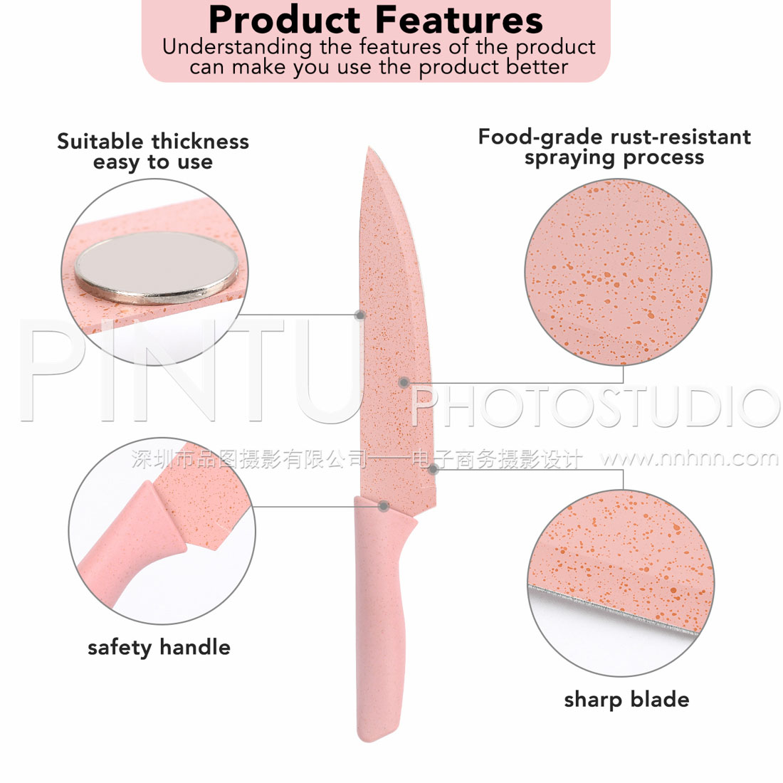 The best Amazon product photography in China Lifestyle kitchen knife Features
